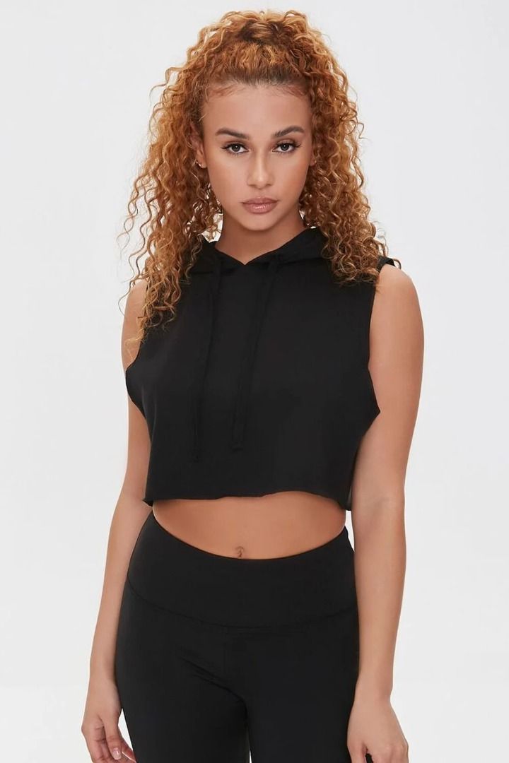 Active hooded crop top store