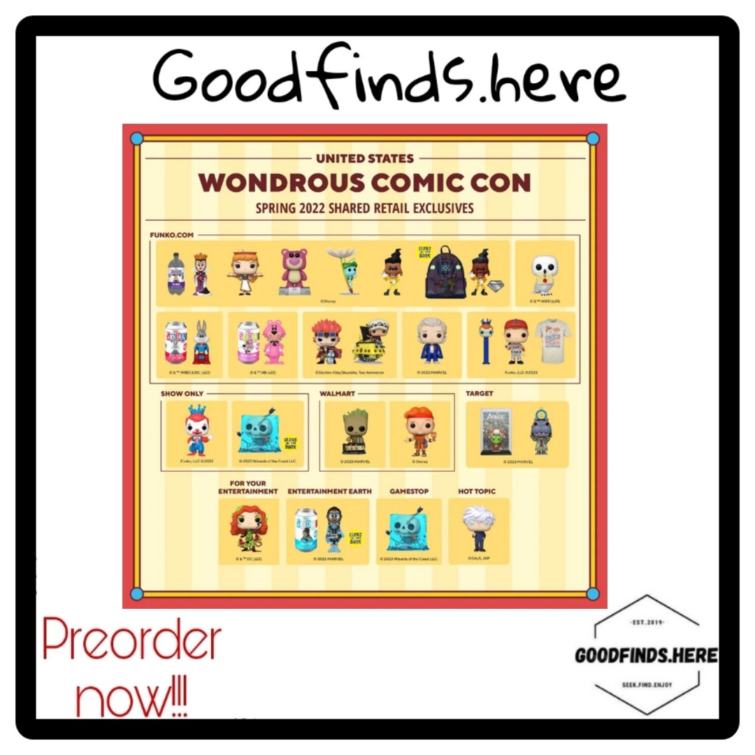 Funko 2023 Wondrous Convention Shared Exclusive Preorder, Hobbies
