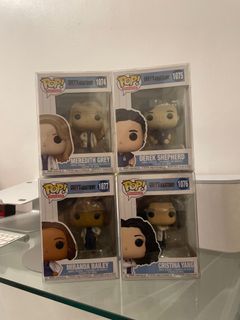 Funko Pop — Grey’s Anatomy & Stranger Things (Meredith Grey, Derek Shepherd, Miranda Bailey, Cristina Yang, Robin)