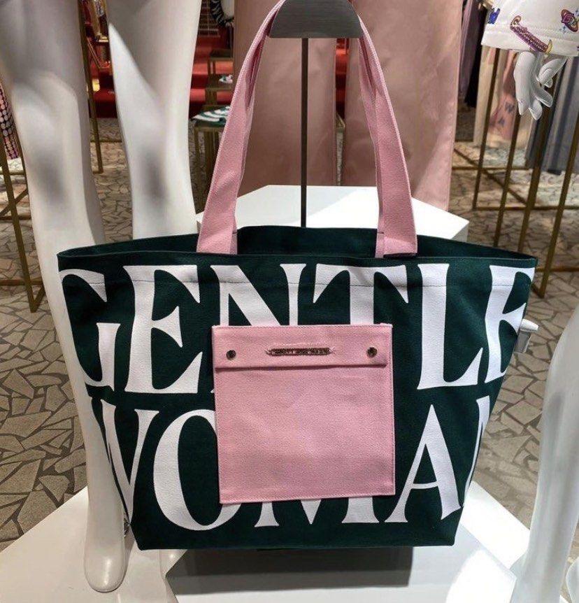 Pink and sale green bag