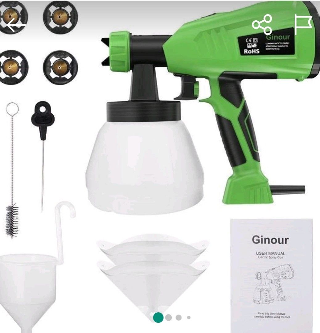 Ginour Paint Spray Gun Electric, Furniture & Home Living, Home