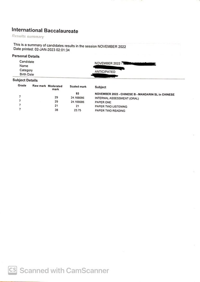 Grade 7 ACSI Chinese B SL Oral and P1 notes and exemplar essays ...