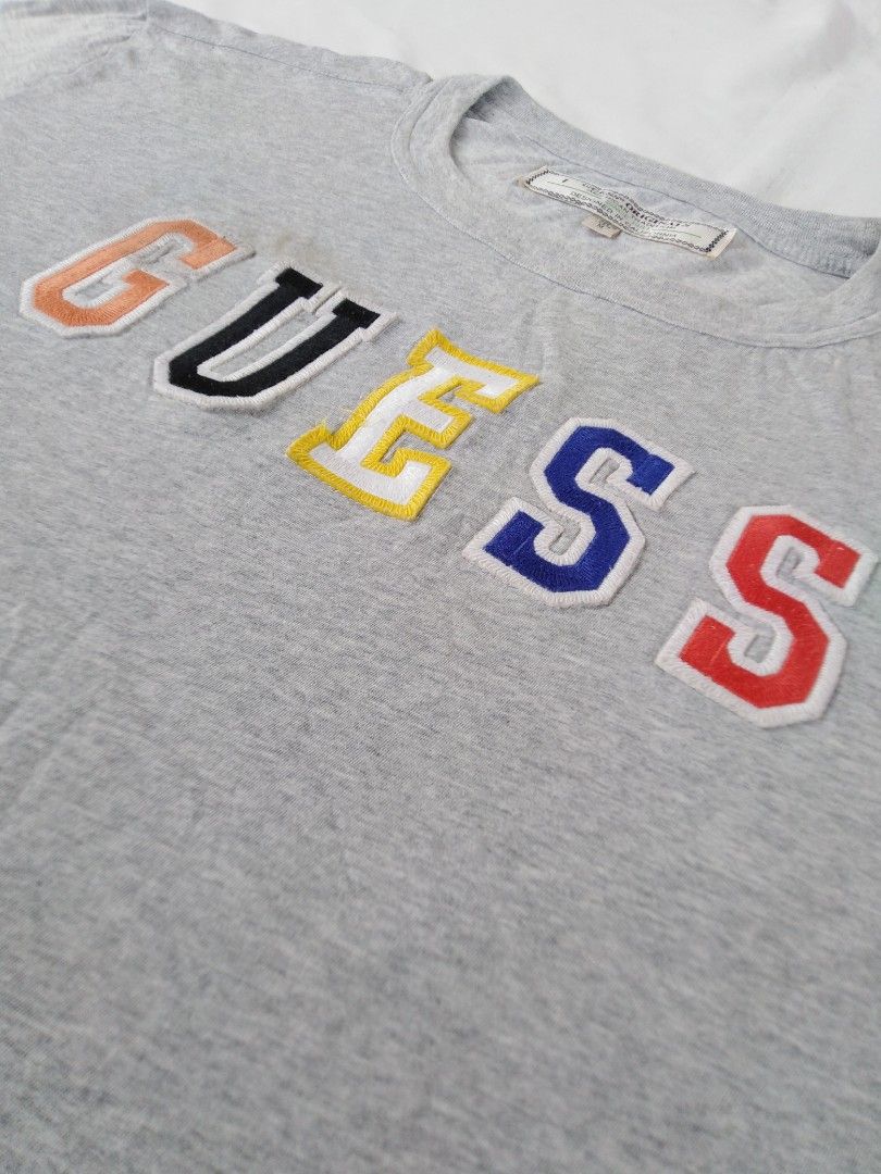 Guess originals oversized multicolor logo tee hot sale