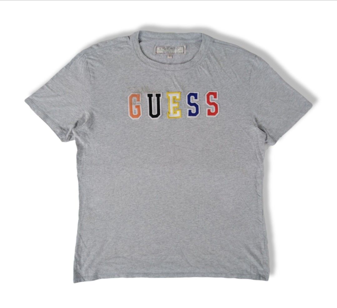 Guess originals oversized multicolor logo tee shop