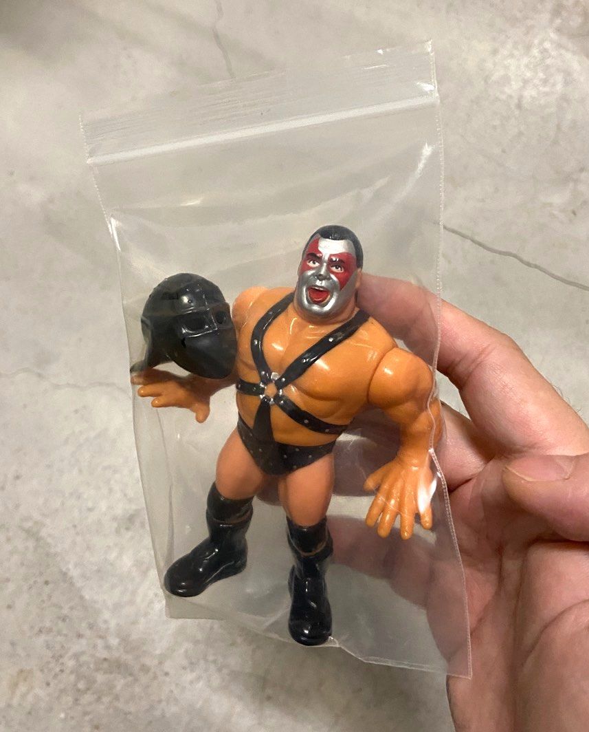Hasbro 1990 WWF Wrestling Superstars Demolition Ax w Mask Action