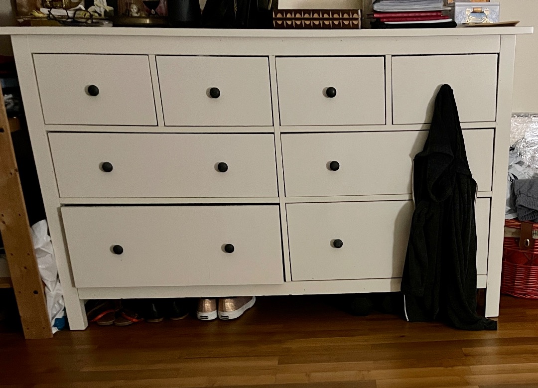 HEMNES Chest of 8 drawers, white stain, 160x96 cm, Furniture & Home