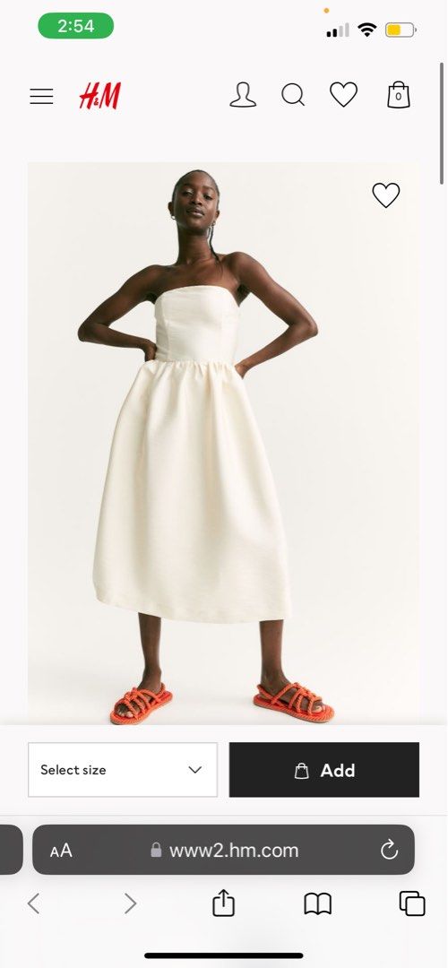 H&m strapless dress top
