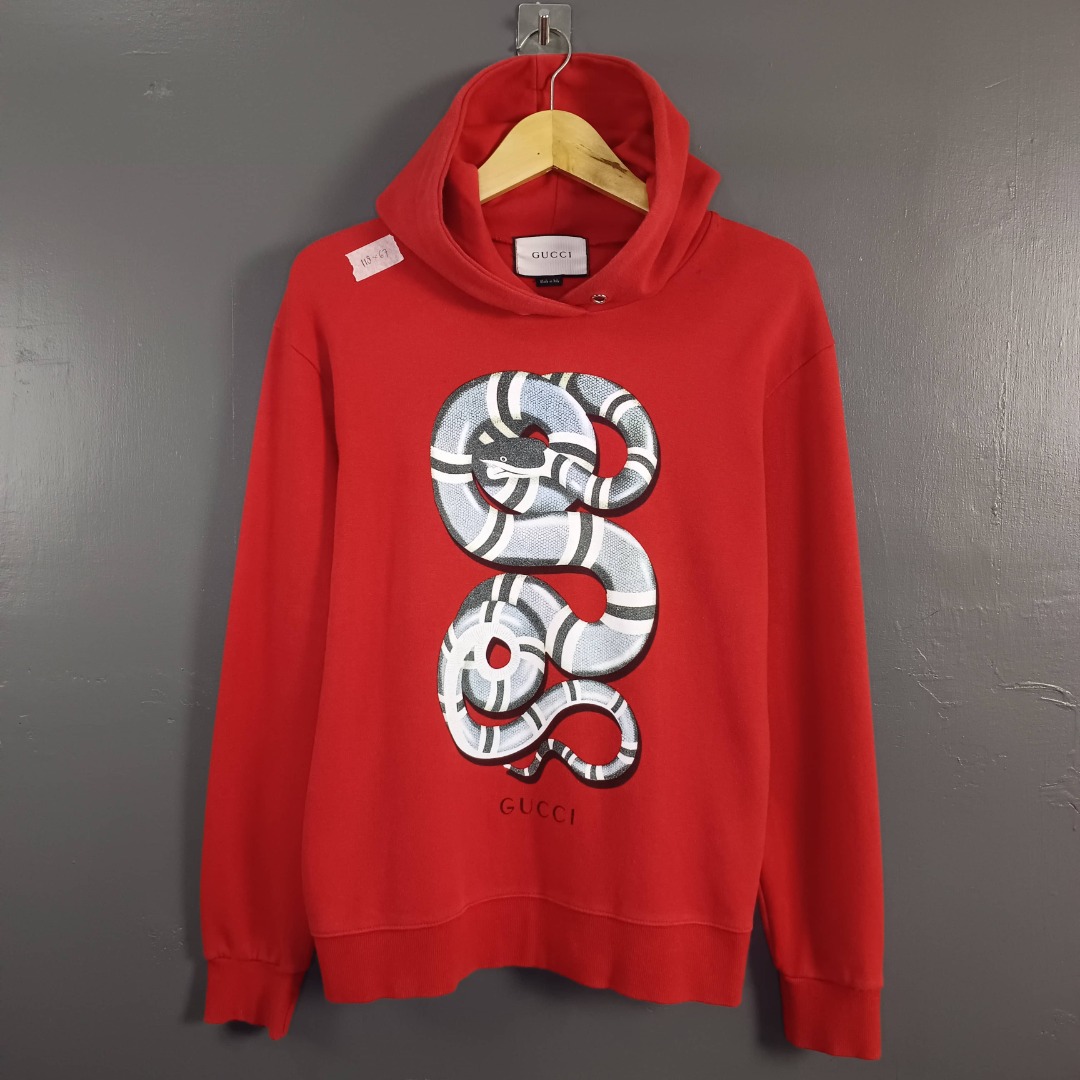 Red gucci 2024 snake hoodie