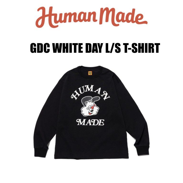 Humanmde GDC WHITE DAY L/S T-SHIRT Human made girls don't cry, 男