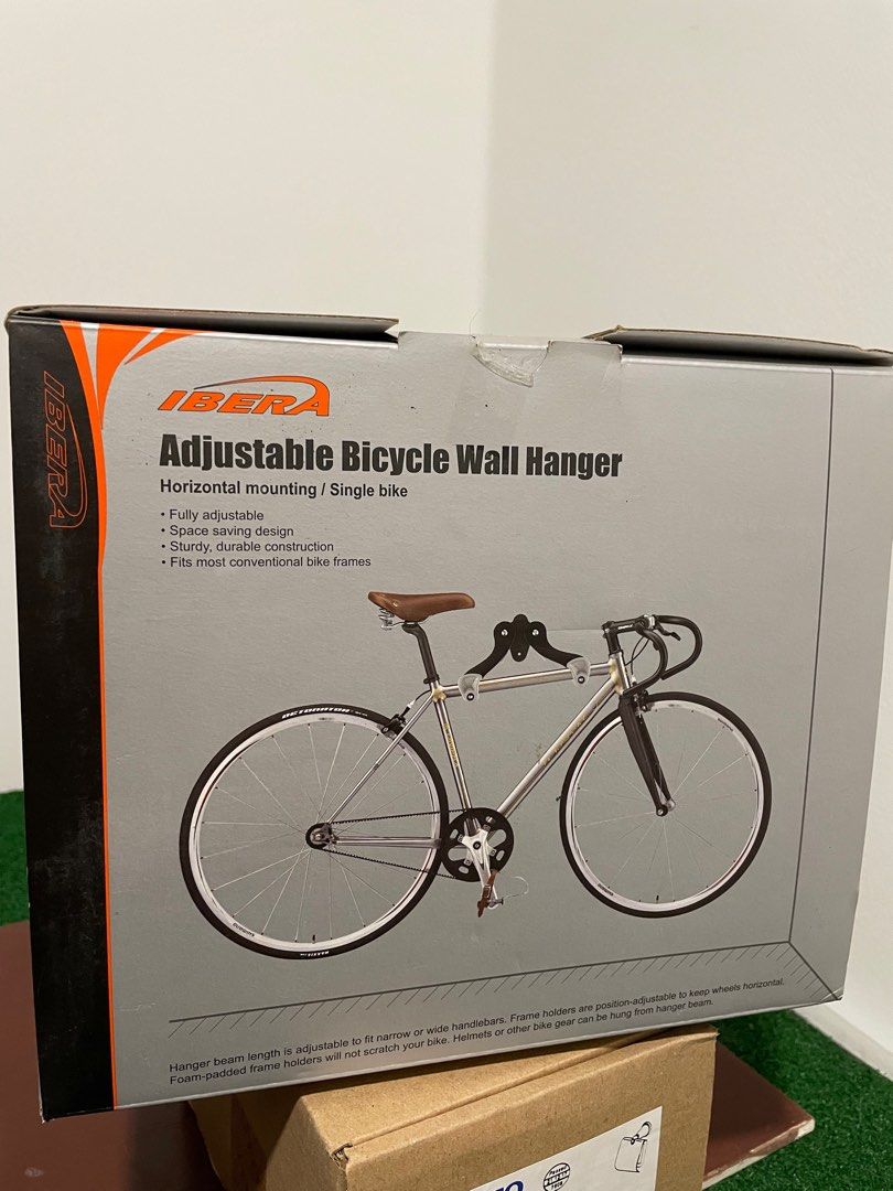 Ibera horizontal bicycle bike wall hanger hotsell
