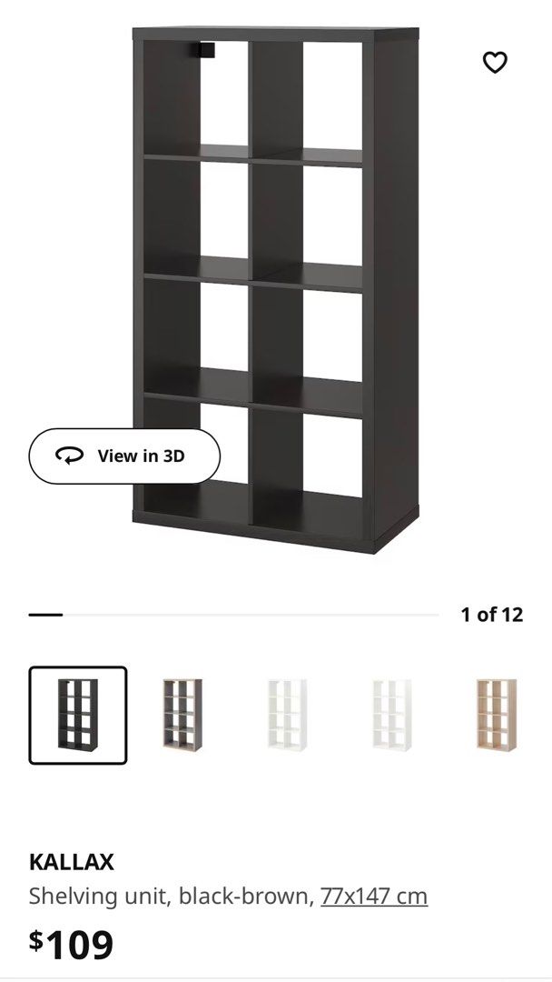 IKEA Kallax Shelving Unit 4x2, Furniture & Home Living, Furniture