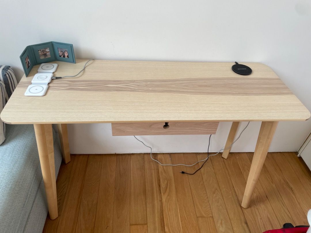 ikea LISABO table console or office desk, Furniture & Home Living