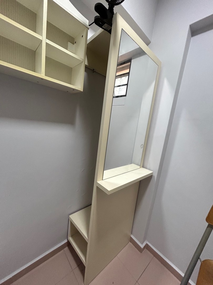 Ikea mirror storage hanging shelf, Furniture & Home Living, Furniture