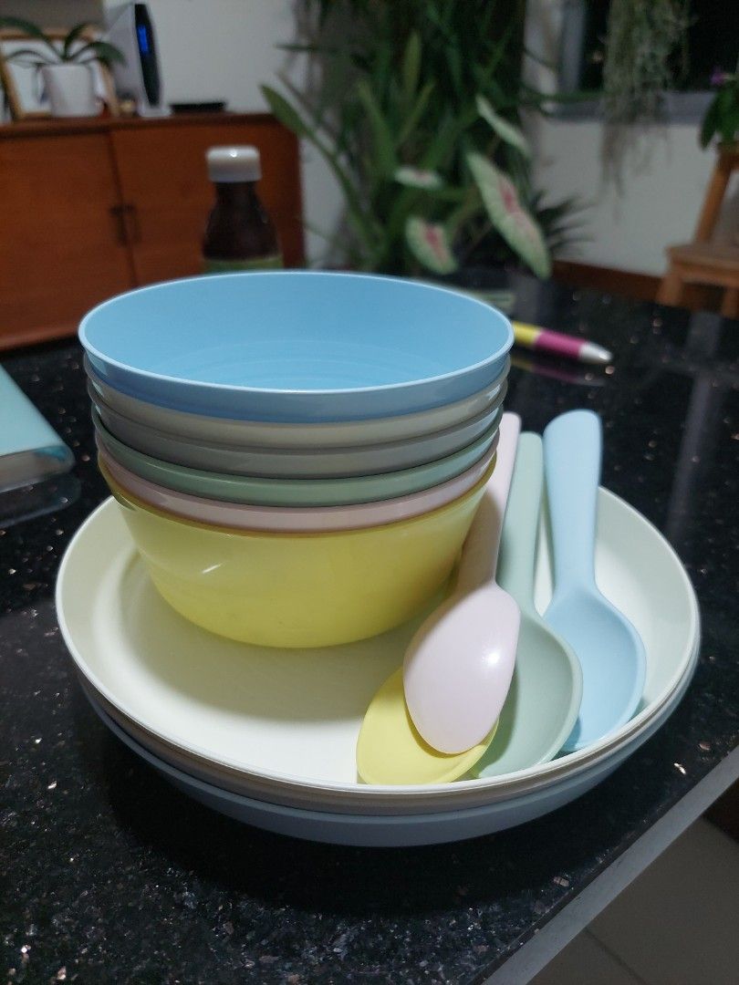 Ikea plastic kids dinnerware set, Furniture & Home Living, Kitchenware