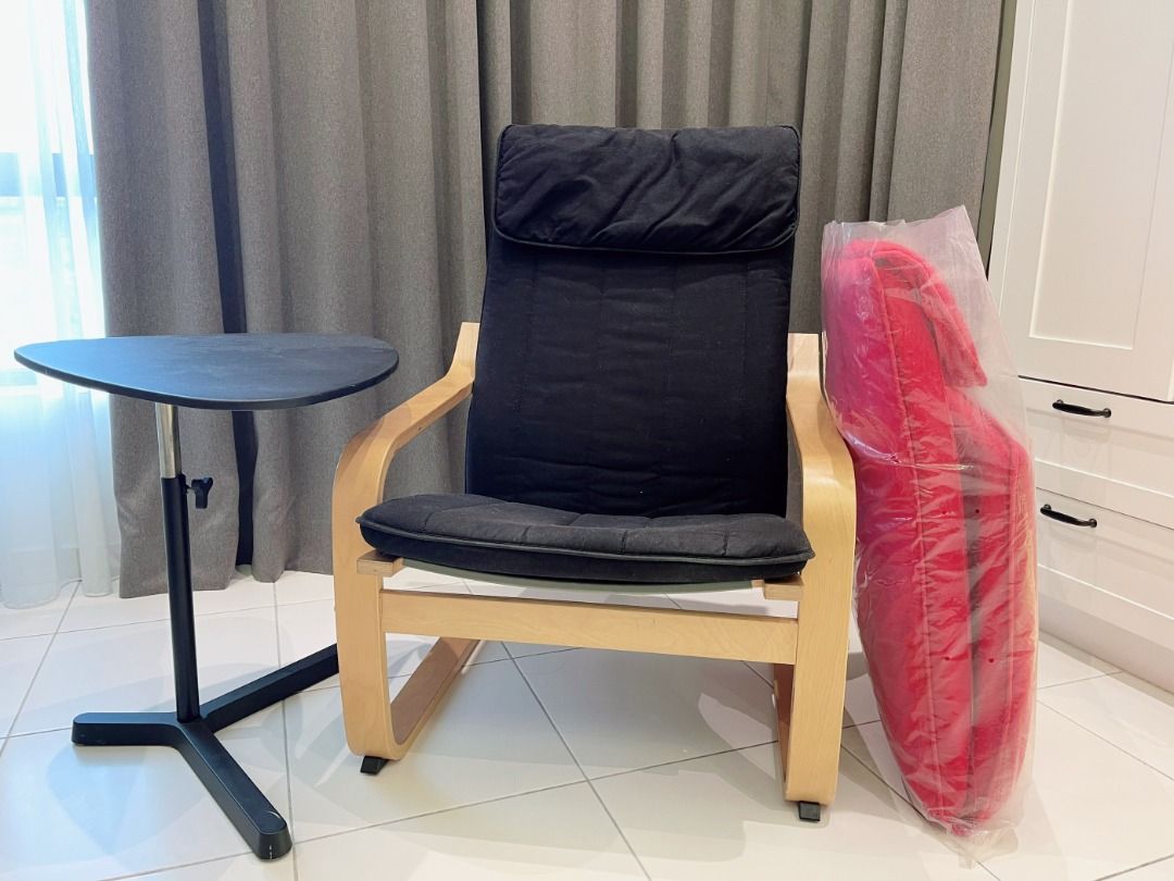 IKEA Poang Armchair with Extra One Set Cushion FREE Svartasen