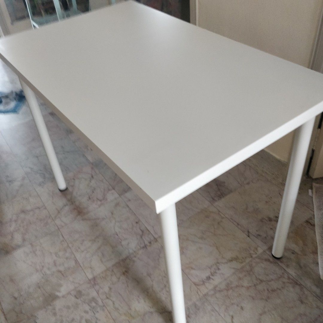 Ikea white table, Furniture & Home Living, Furniture, Tables & Sets on ...