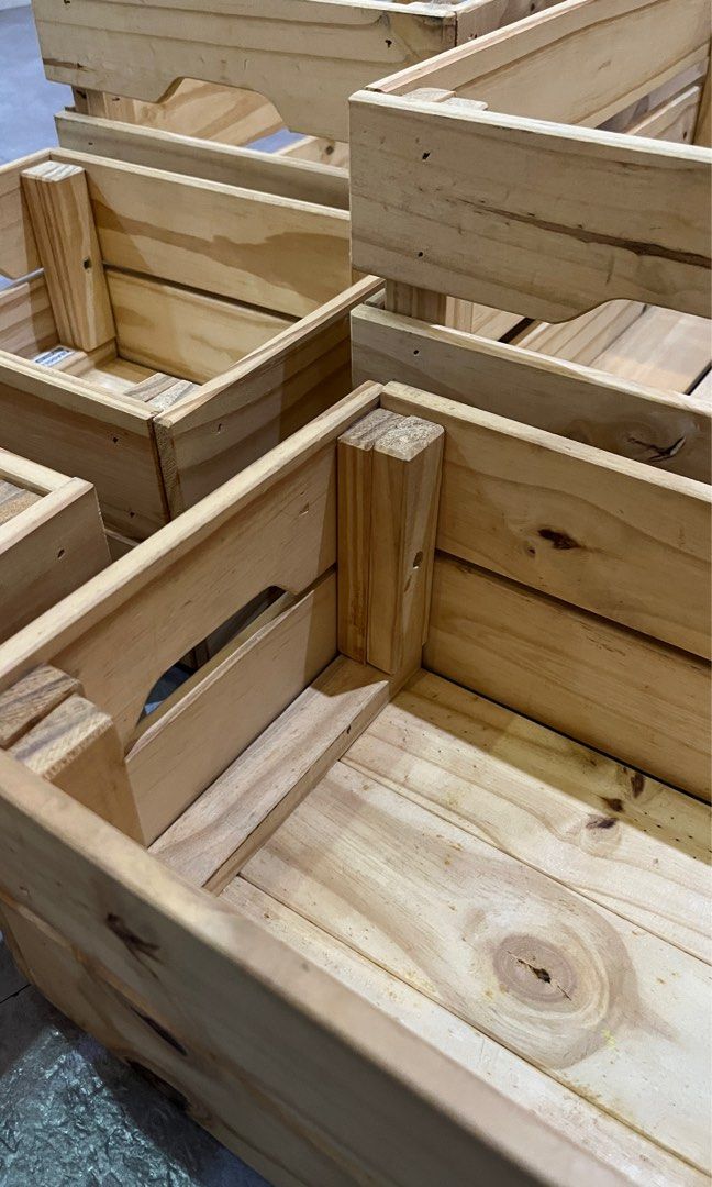 IKEA Wooden Storage Box, Furniture & Home Living, Outdoor Furniture on Carousell