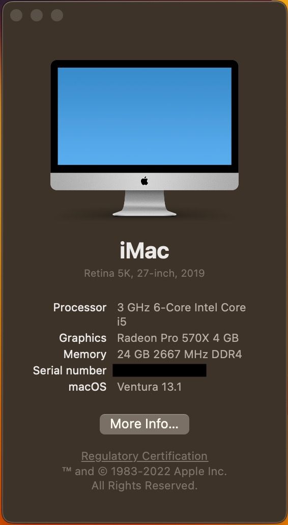 iMac Retina 狭く 5K, 27-inch, 2019 Core i9