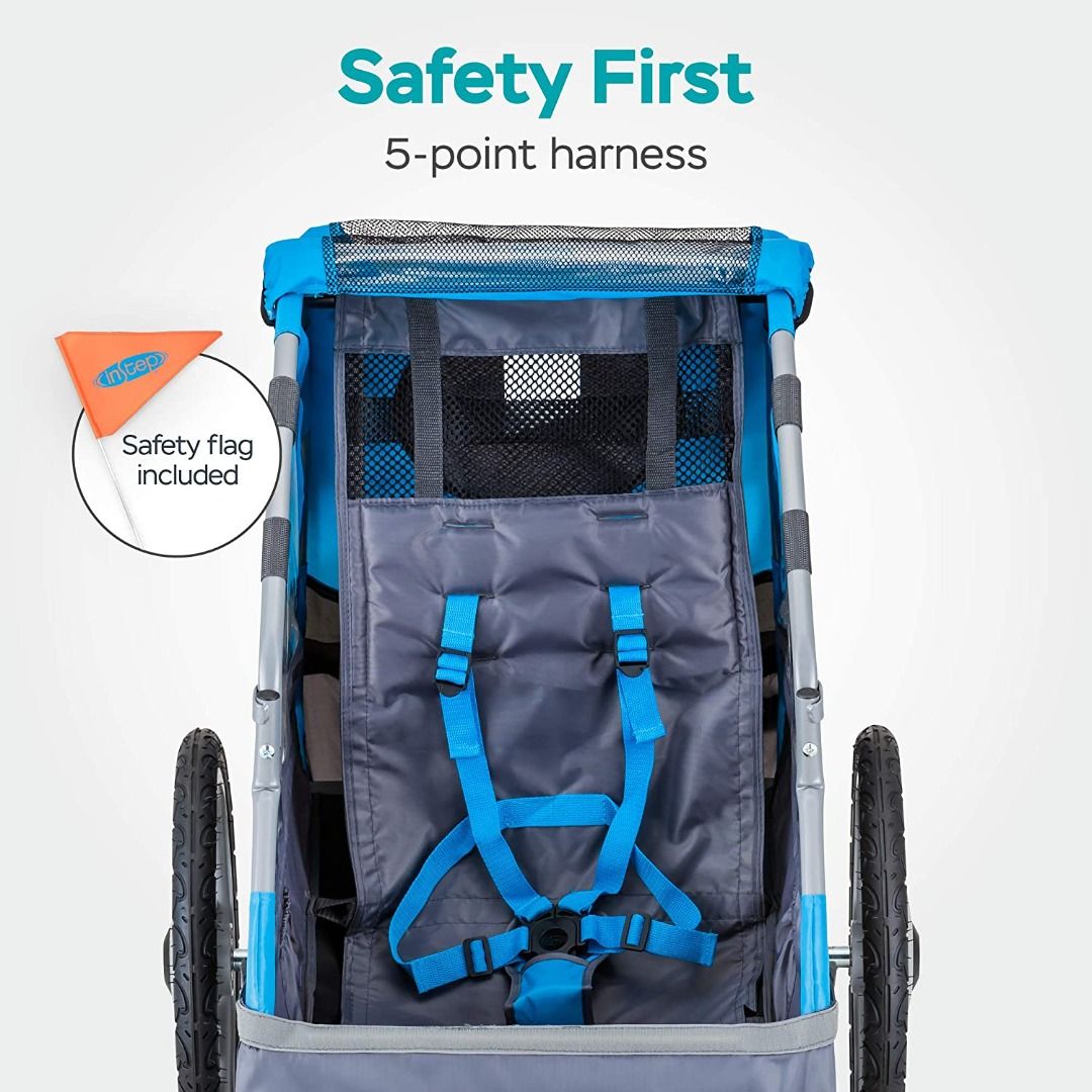 Instep single seat and double seat foldable tow behind bike trailers sales