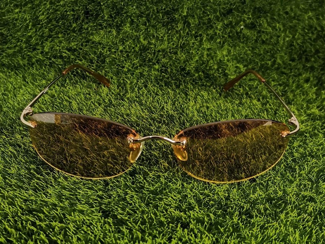 JAPANESE SUNGLASS RIMLESS YELLOW LENS on Carousell