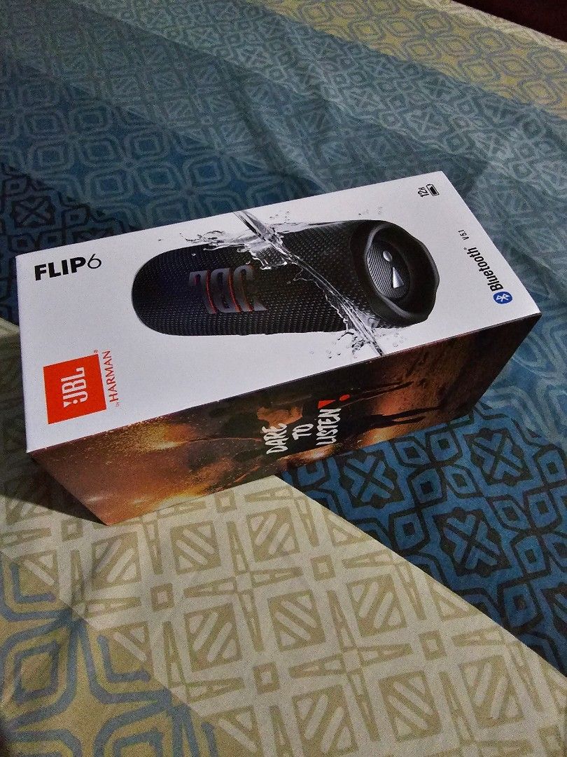 Jbl Flip 6 Bluetooth Speaker Black Bought Last Aug2022 With 1 Year