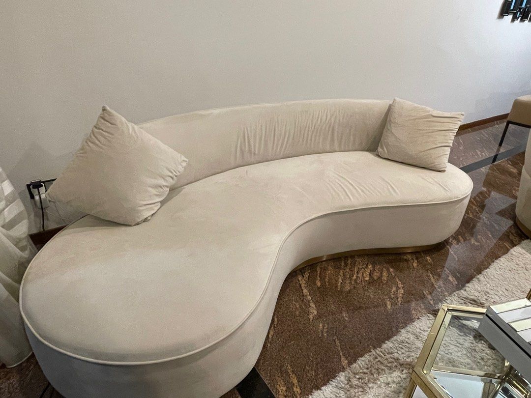 Jemima Curved Sofa, Furniture & Home Living, Furniture, Sofas on Carousell