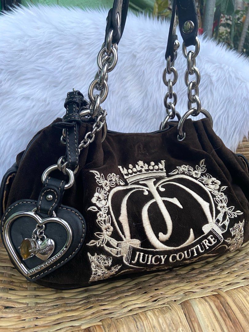 Juicy Couture Black Leather with Gold Hardware Bag Rare