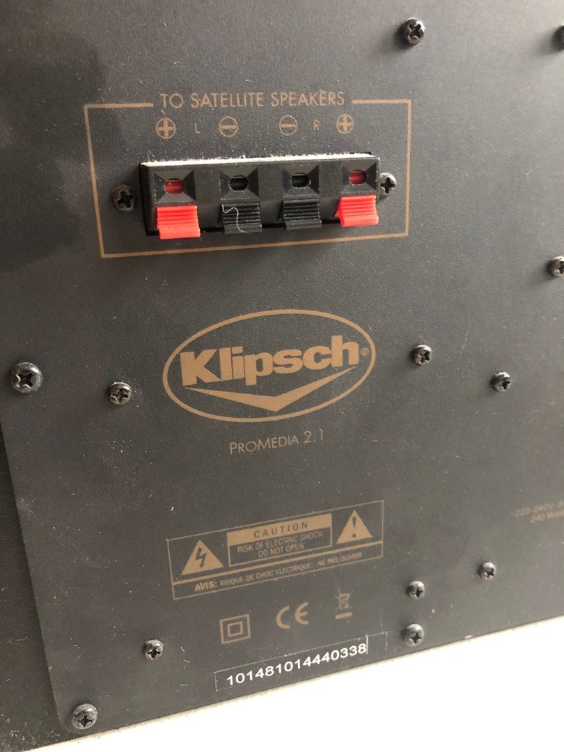 Klipsch promedia 2.1 subwoofer *not working*, Audio, Soundbars