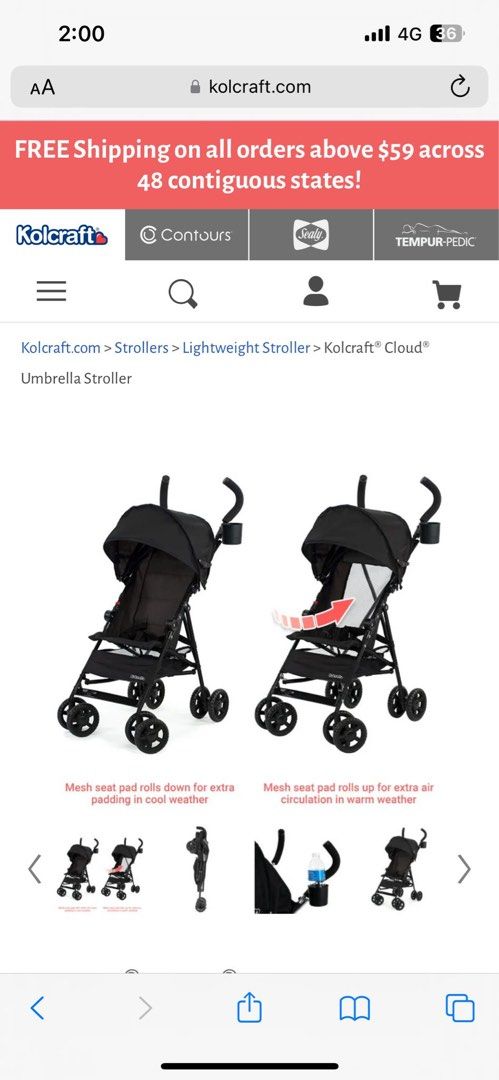 Urbini swiftli hotsell lightweight stroller fog