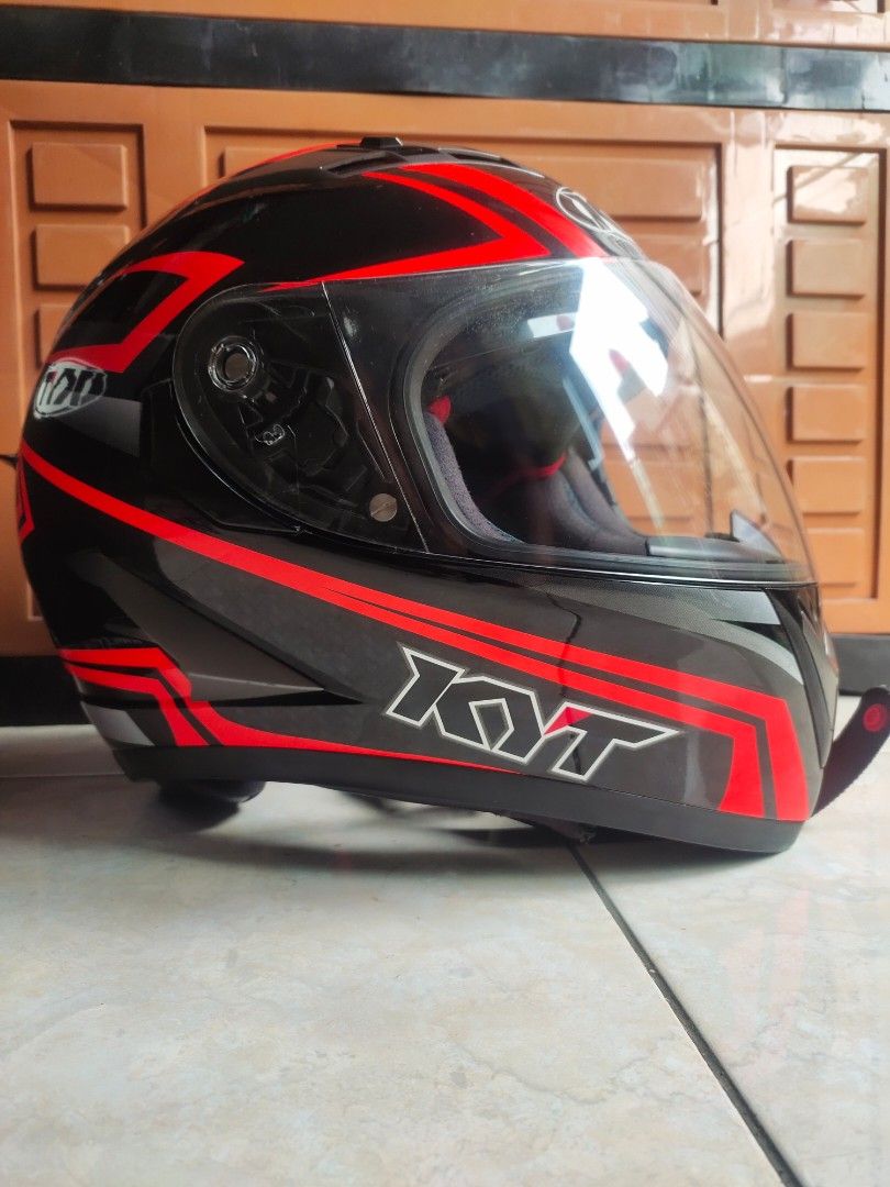 KYT FALCON 2 CARBON BLACK RED FLUO fullface original Motor di