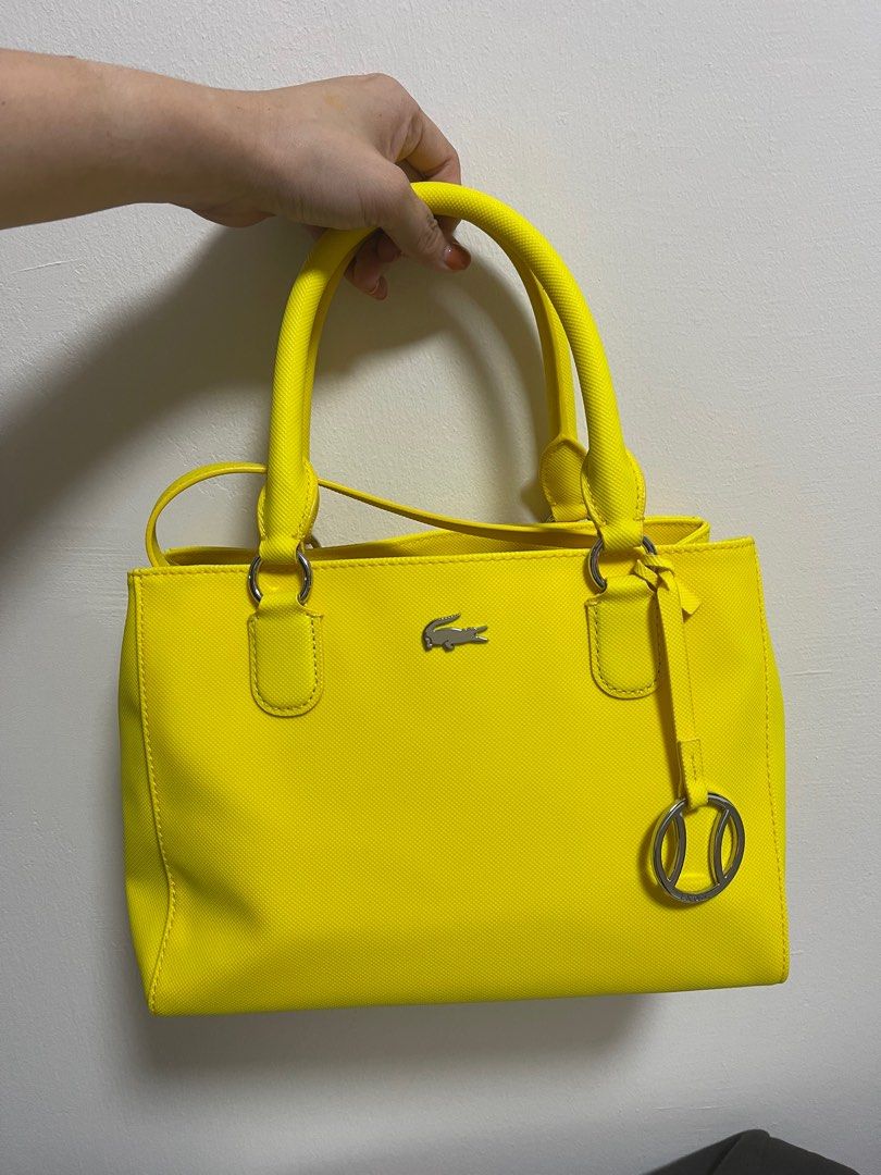 Lacoste Woman s Daily Classic Fine Pique Grain Dual Carry Bag Women s Fashion Bags Wallets Cross body Bags on Carousell