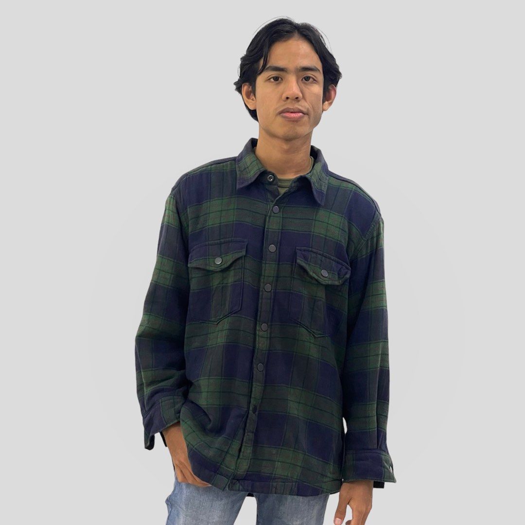 Lands end flannel best sale jacket