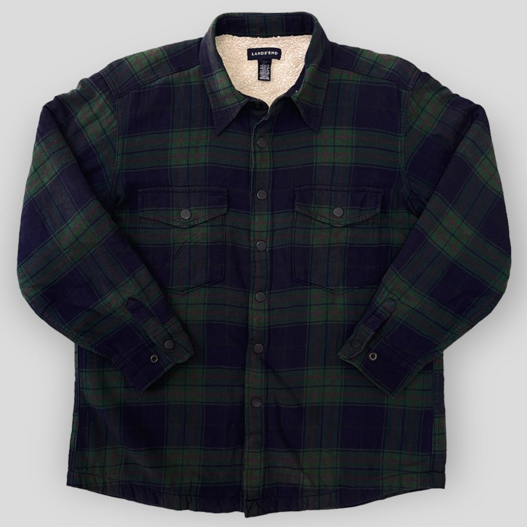 Faux fur lined outlet flannel