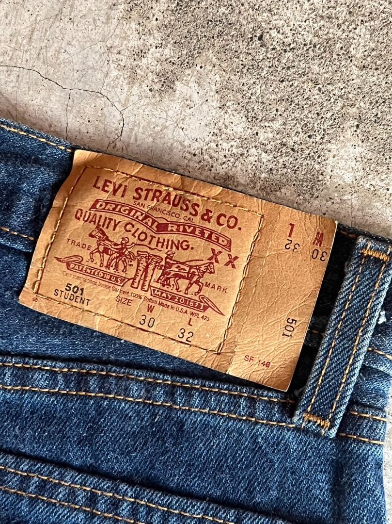 Levi's 501 90年代庫存老品Student系列美製(W30 L32), 他的時尚, 褲子 