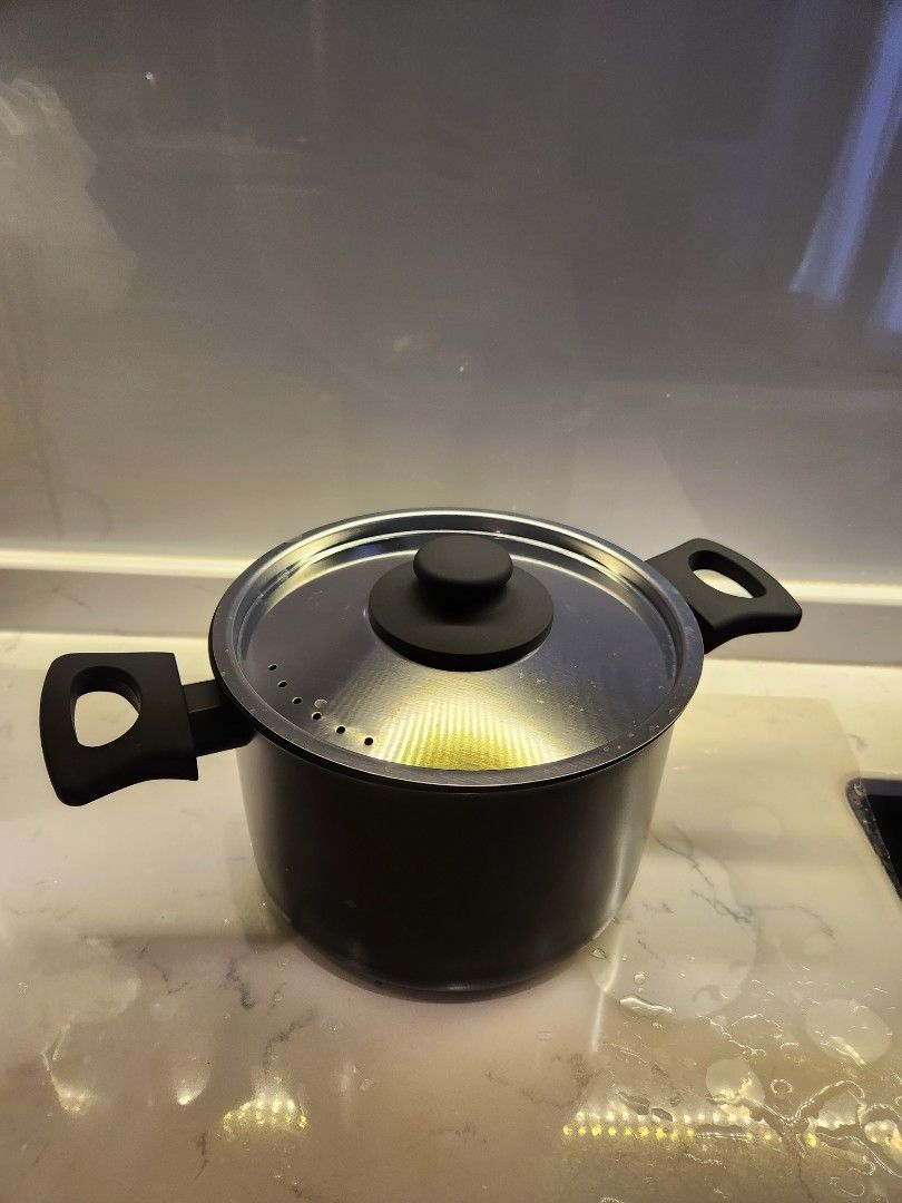 HEMLAGAD Pot with lid, black - IKEA