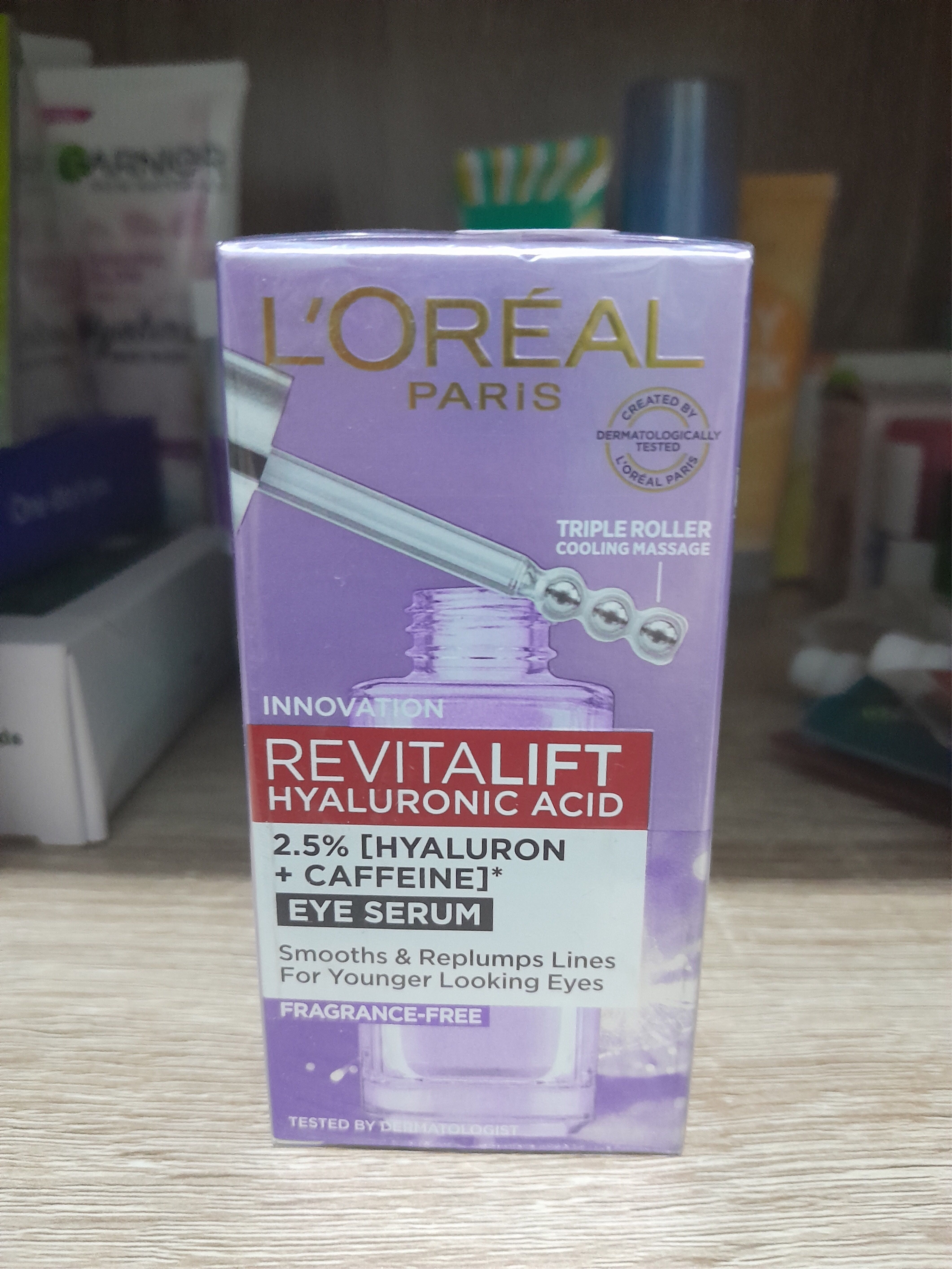 L'Oreal Paris Triple Roller 2.5 Hyaluron + Caffeine Eye Serum