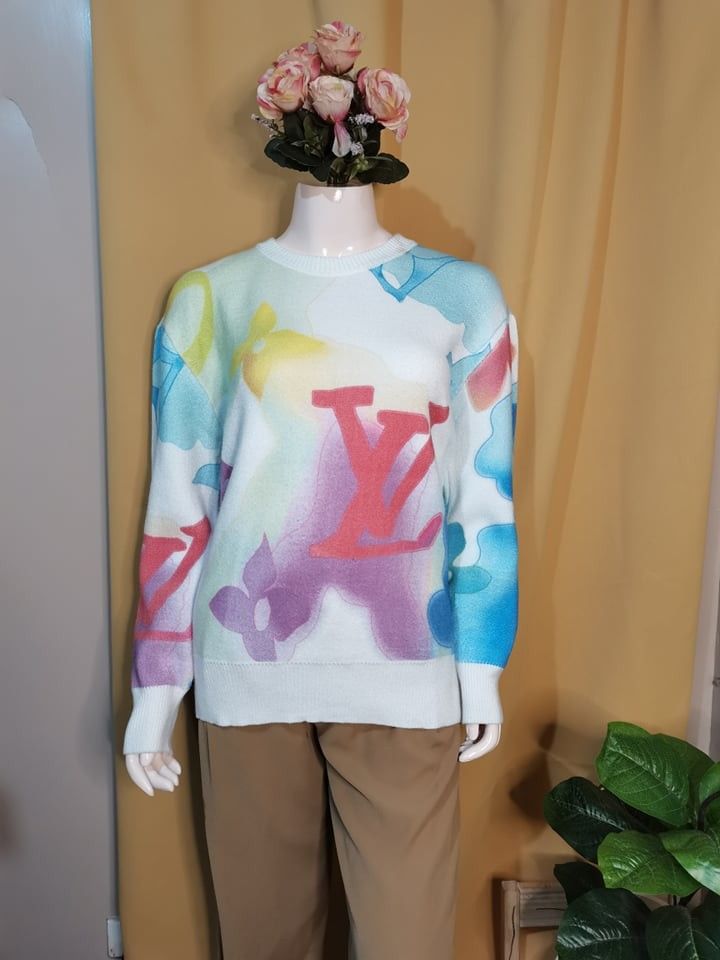louis vuitton watercolor sweater