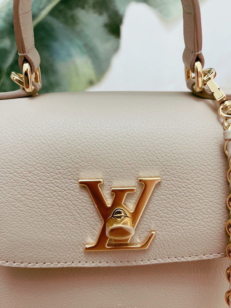 Louis Vuitton LV Women Lockme Ever Mini Handbag Greige Grained Calf Leather  - LULUX