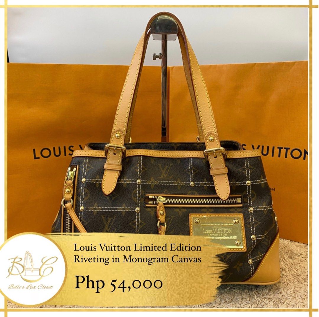 Louis Vuitton Limited Edition Monogram Canvas Riveting Vintage Bag