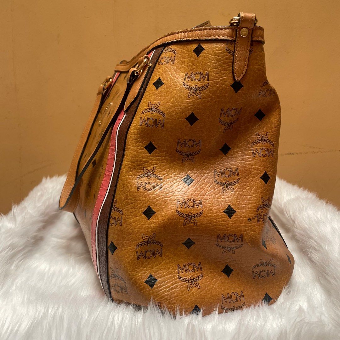 300% Authentic Original MCM 2way Bag Crossbody Sling Bag Cognac, Luxury,  Bags & Wallets on Carousell