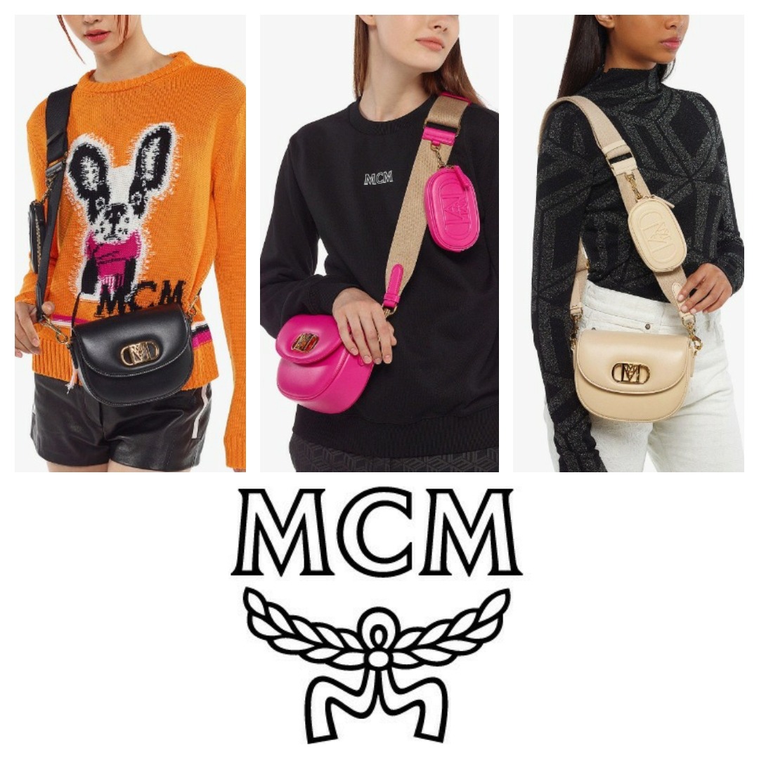 MCM Lamb Nappa Leather Mode Travia Shoulder Bag - Black