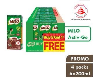 MILO® UHT Chocolate Malt Packet Drink (5+1 Case)