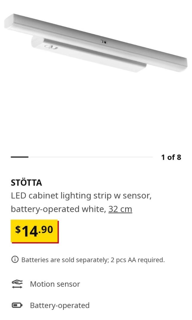 MOTION SENSOR WARDROBE LIGHTS, Furniture & Home Living, Lighting & Fans