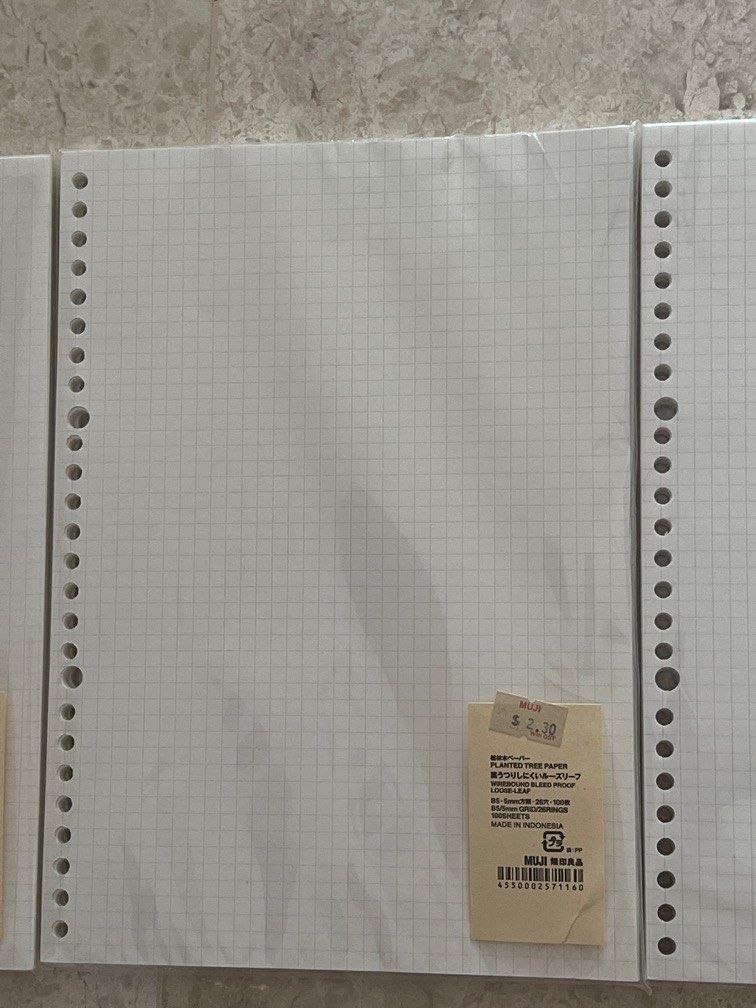 Muji B5 & A4 Grid Papers, Hobbies & Toys, Stationery & Craft ...