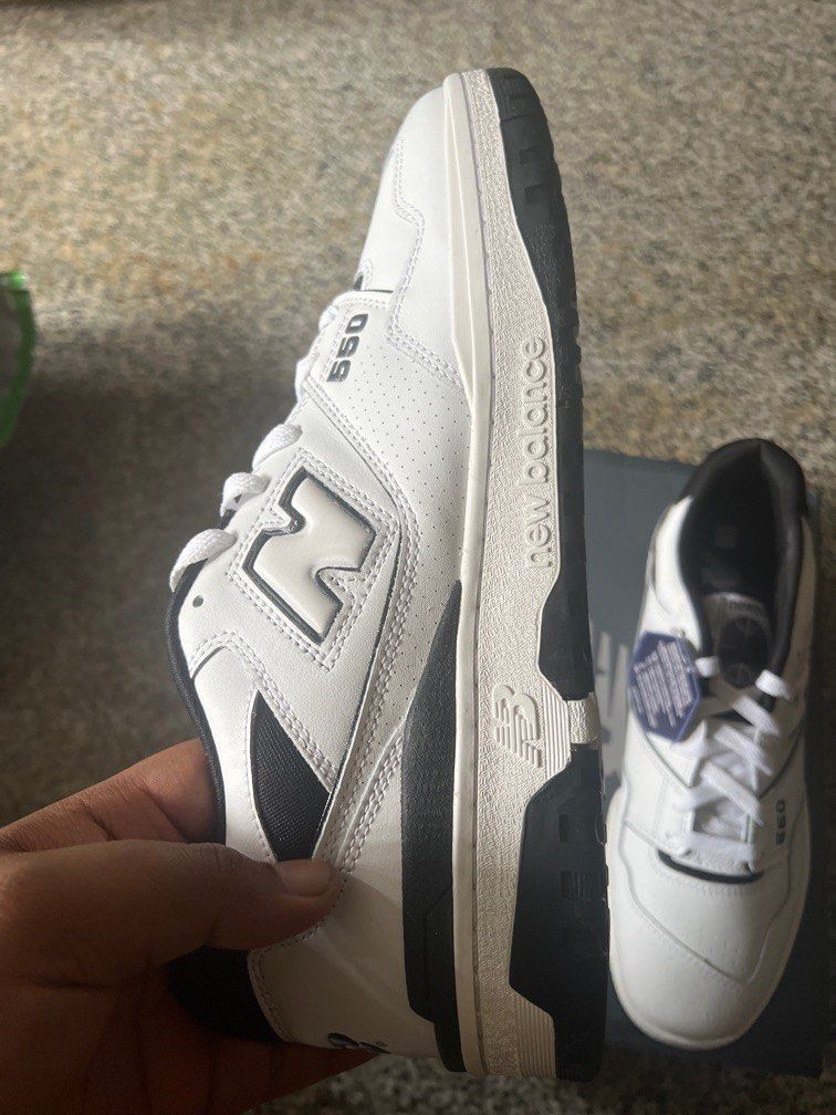 New Balance 550 trainers in white u0026 black, Men's Fashion, Footwear,  Sneakers on Carousell