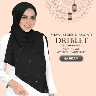 NEW ITEM NOT PRELOVED Shawl Ariani Vietnam with Diamonds (Black)
