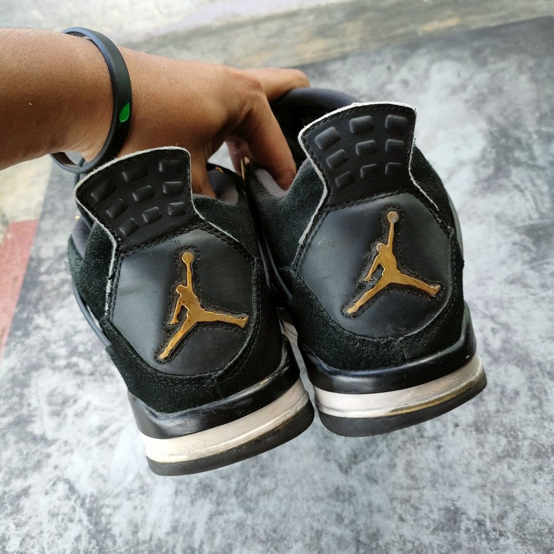 jordan retro 4 black and gold