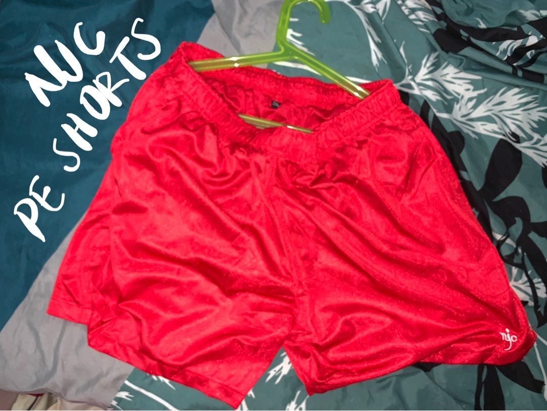 Girls red sale pe shorts