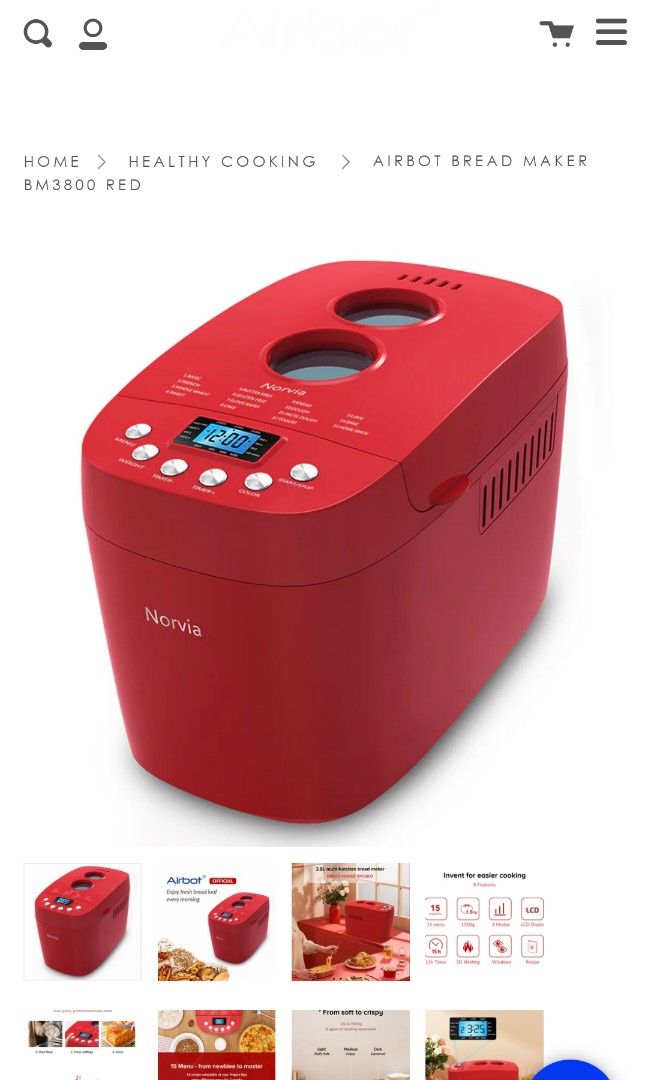 Norvia Bread Maker BM3800, TV & Home Appliances, Kitchen Appliances