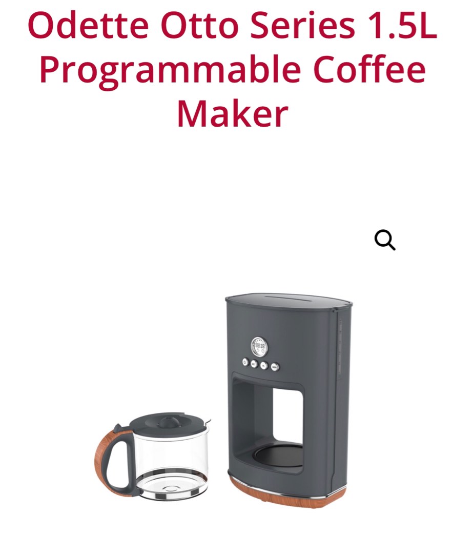 Odette 1.5l Coffee Maker Brand New, TV & Home Appliances, Kitchen